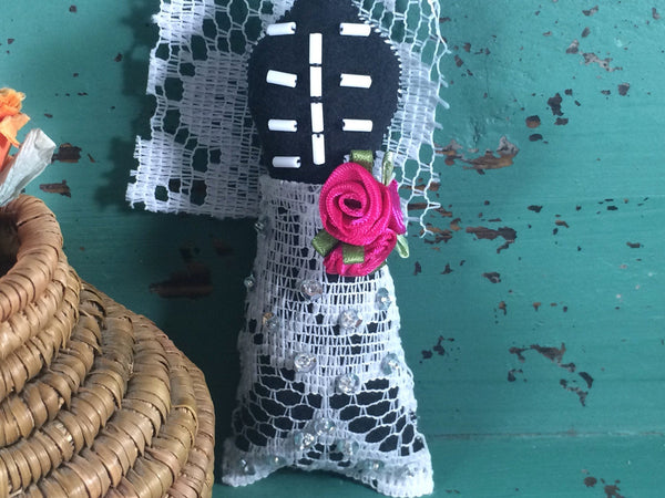 Wedding Bride Art Doll, Gift, Decoration, Gay Marriage, Marriage Equality, Mix-and-Match, Day of the Dead: Bride in Lace