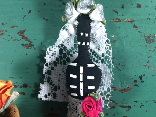 Wedding Bride Art Doll, Gift, Decoration, Gay Marriage, Marriage Equality, Mix-and-Match, Day of the Dead: Bride in Lace
