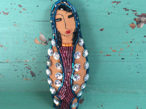 Virgin of Guadalupe - Virgin Mary - Folk Art Doll - Folk Art Ornament - Saint - Mexican Folk Art Inspired - Healing Gift -Inspirational Gift