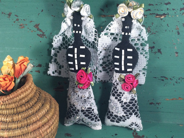 Wedding Bride Art Doll, Gift, Decoration, Gay Marriage, Marriage Equality, Mix-and-Match, Day of the Dead: Bride in Lace